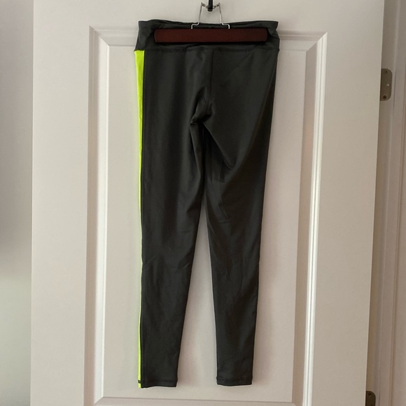 Neon Yellow & Grey Leggings- Donating Soon! - Picture 3 of 4